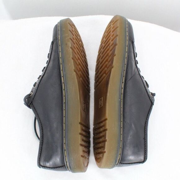 Dr. Martens Mens Farrell Matte Black Leather Lace-Up Shoes Chunky Sole Size 11 main image 4